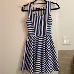 Small Blue & White Striped Sundress